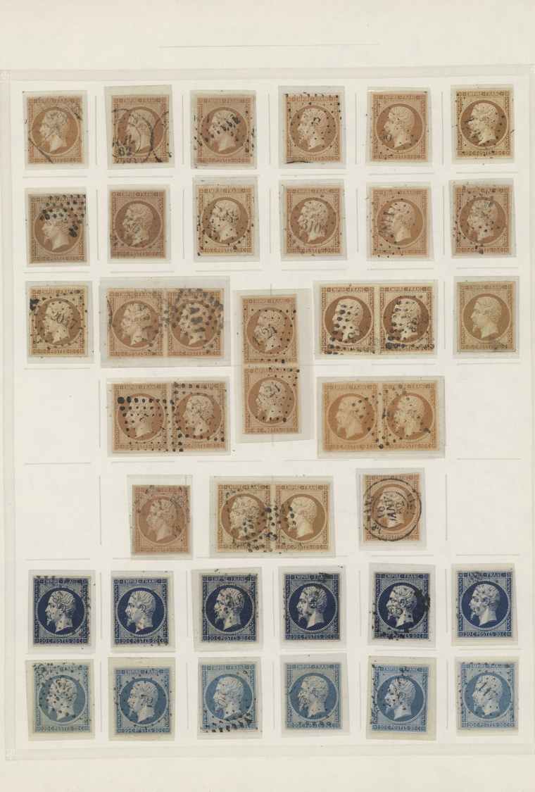 O Frankreich: 1852/1860 (ca.), NAPOLEON PRESIDENCE AND EMPIRE ND, Specialised Collection Of Apprx. 320 - Used Stamps