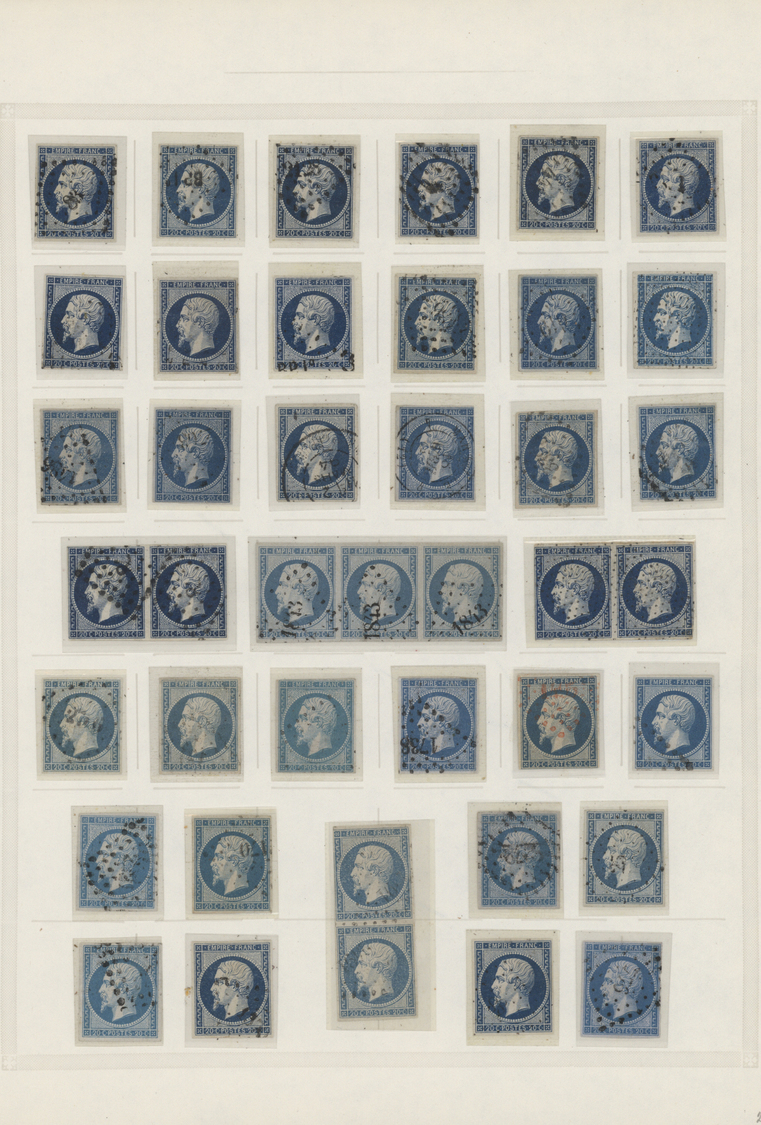 O Frankreich: 1852/1860 (ca.), NAPOLEON PRESIDENCE AND EMPIRE ND, Specialised Collection Of Apprx. 320 - Usati