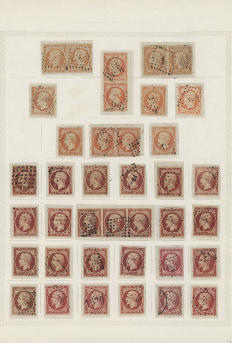 O Frankreich: 1852/1860 (ca.), NAPOLEON PRESIDENCE AND EMPIRE ND, Specialised Collection Of Apprx. 320 - Usati