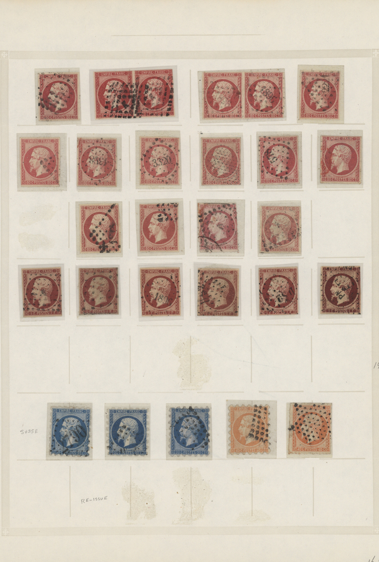 O Frankreich: 1852/1860 (ca.), NAPOLEON PRESIDENCE AND EMPIRE ND, Specialised Collection Of Apprx. 320 - Usati