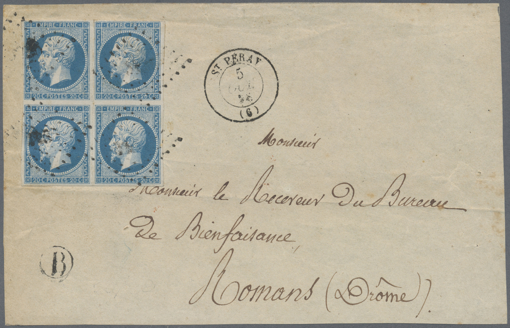 Br Frankreich: 1853/1863, EMPIRE ND, Lot Of 30 Entires (incl. One 25c. PRESIDENCE), Slighty Varied Cond - Used Stamps