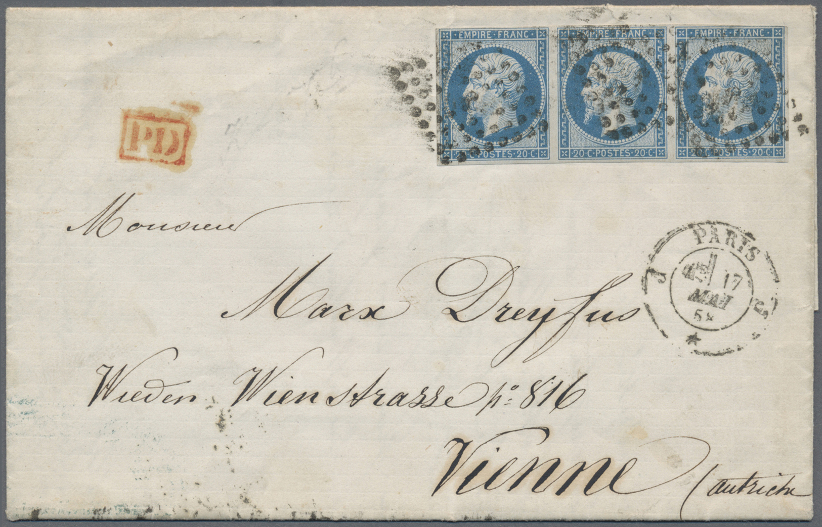 Br Frankreich: 1853/1863, EMPIRE ND, Lot Of 30 Entires (incl. One 25c. PRESIDENCE), Slighty Varied Cond - Gebruikt