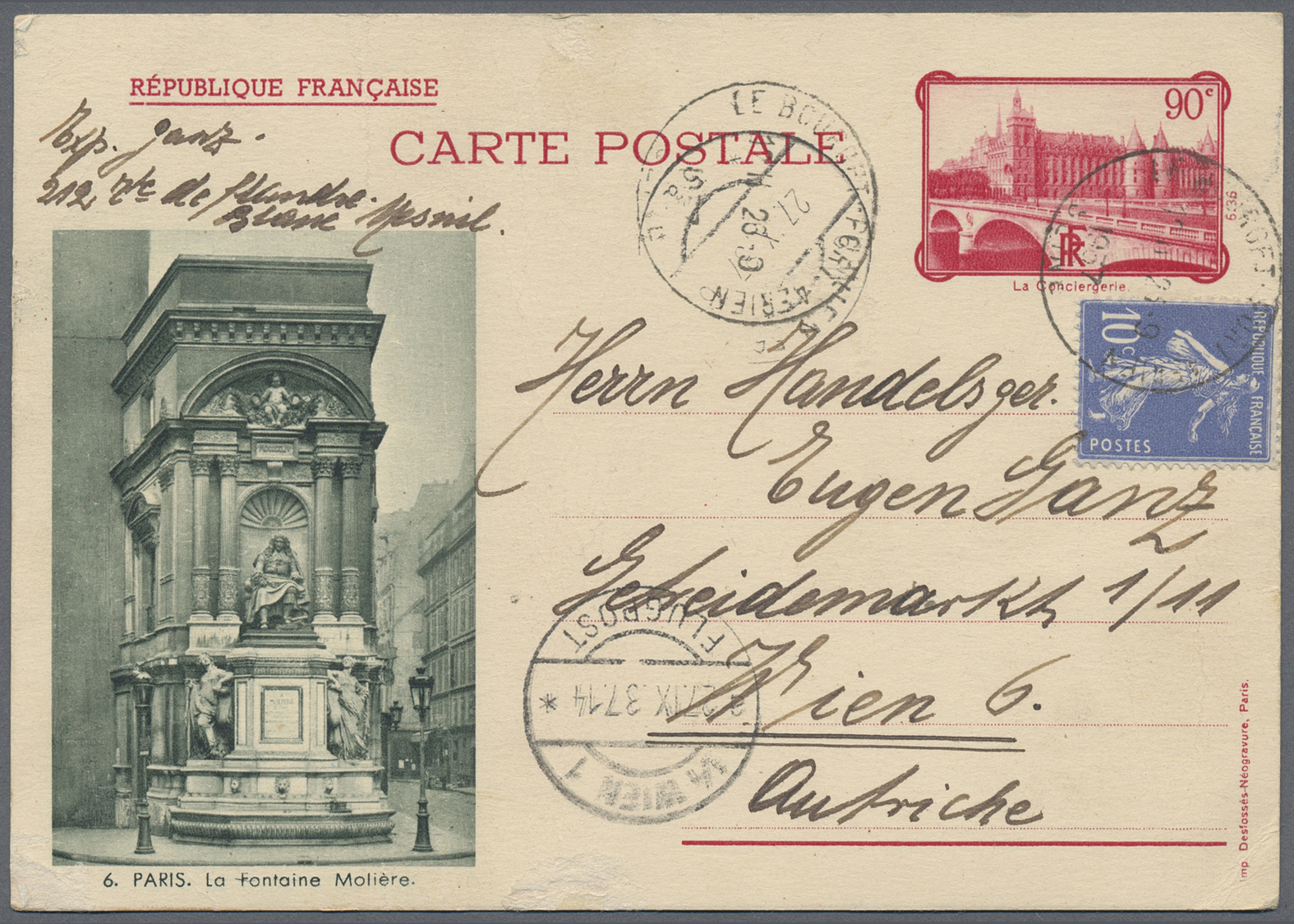 Br Frankreich: 1860/1958, Assortment Of Apprx. 75 Cover/cards From Classic To Semi-modern, Registered A - Oblitérés