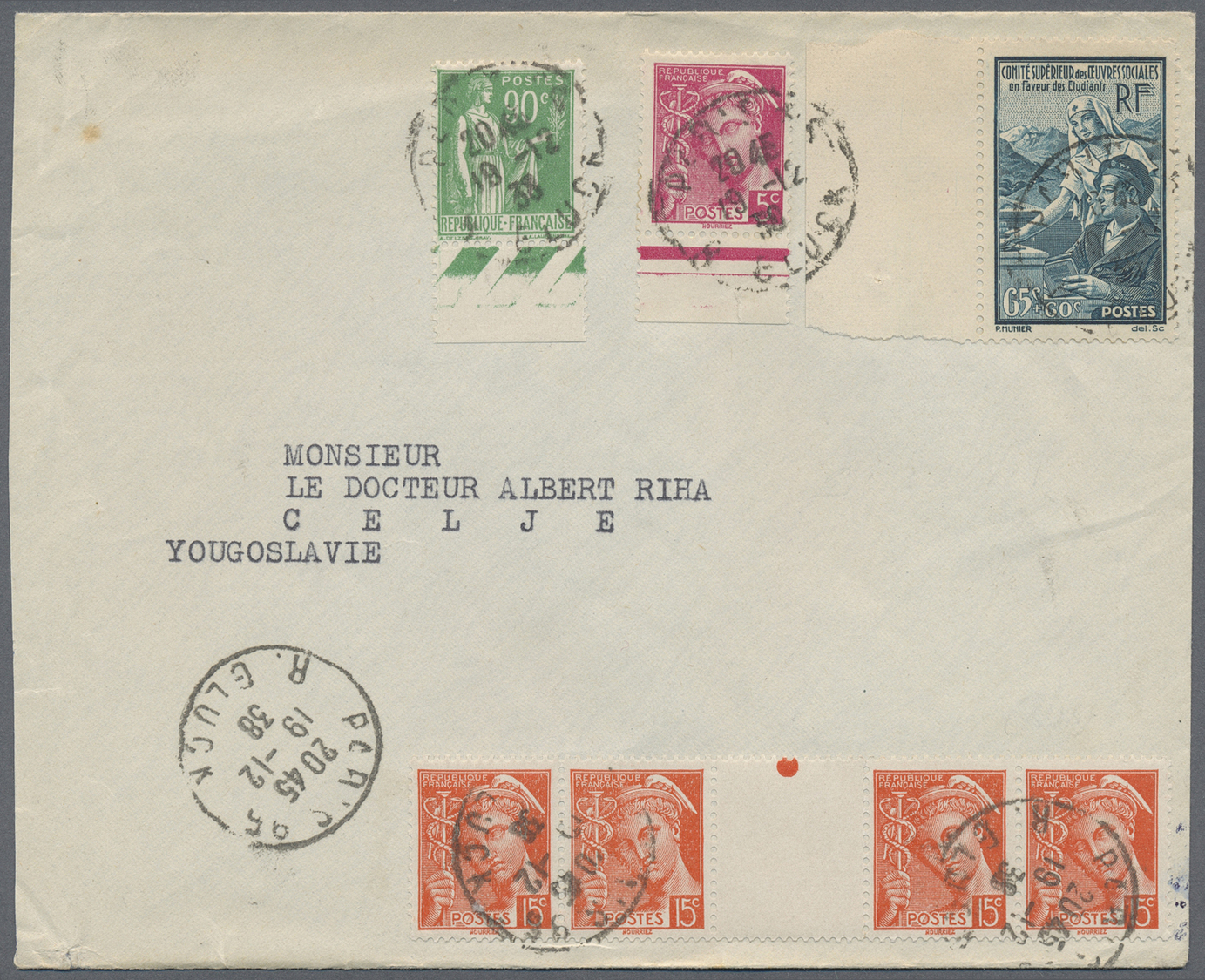 Br Frankreich: 1860/1958, Assortment Of Apprx. 75 Cover/cards From Classic To Semi-modern, Registered A - Used Stamps