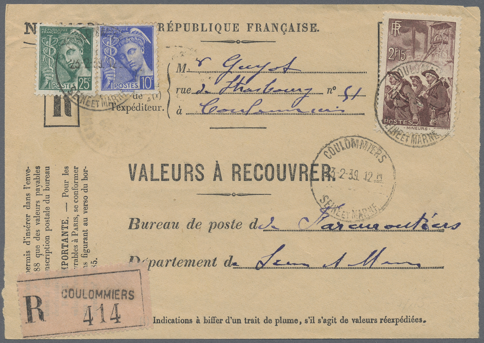 Br Frankreich: 1860/1958, assortment of apprx. 75 cover/cards from classic to semi-modern, registered a