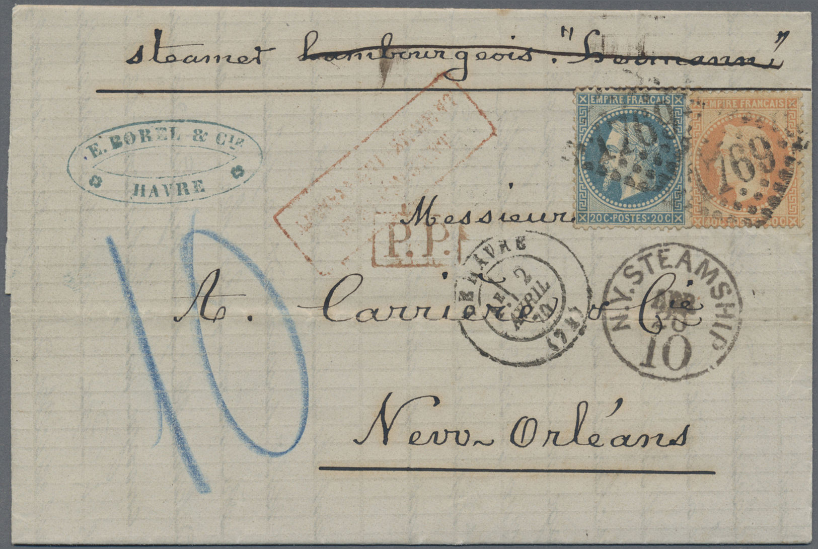 Br Frankreich: 1867/1872, EMPIRE LAURE, Lot Of Apprx. 44 Entires, Slightly Varied Condition/some Postal - Gebruikt