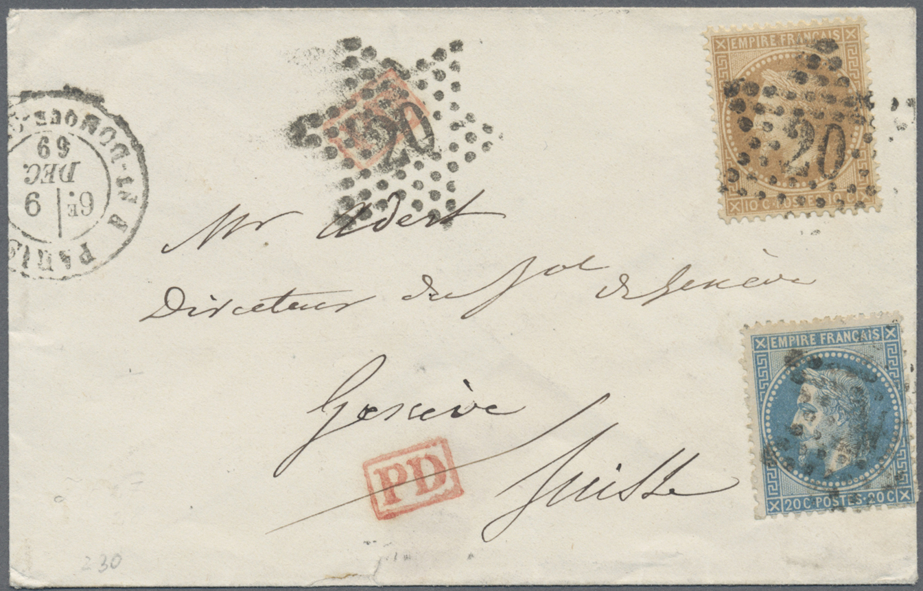 Br Frankreich: 1867/1872, EMPIRE LAURE, Lot Of Apprx. 44 Entires, Slightly Varied Condition/some Postal - Used Stamps