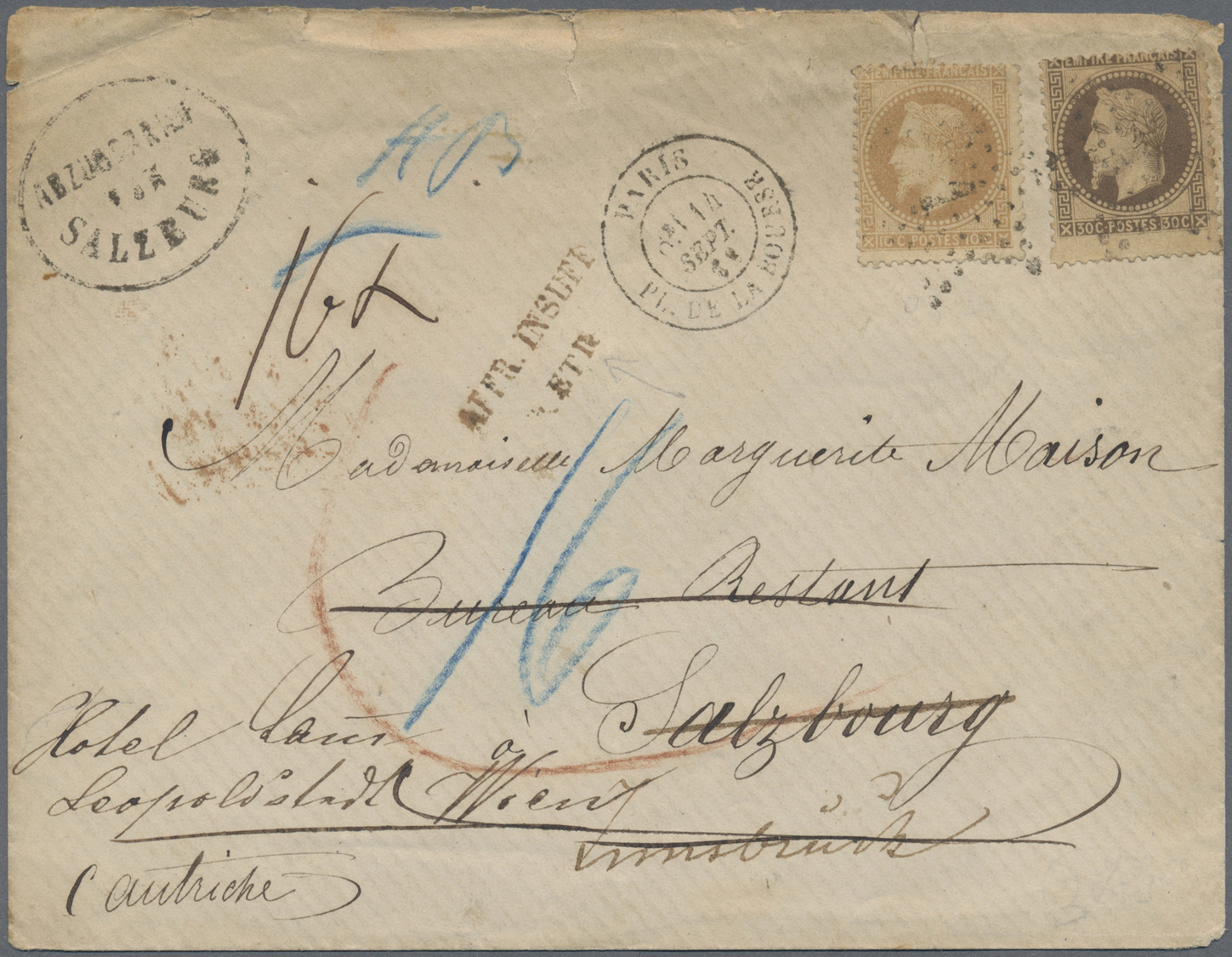 Br Frankreich: 1867/1872, EMPIRE LAURE, Lot Of Apprx. 44 Entires, Slightly Varied Condition/some Postal - Usati