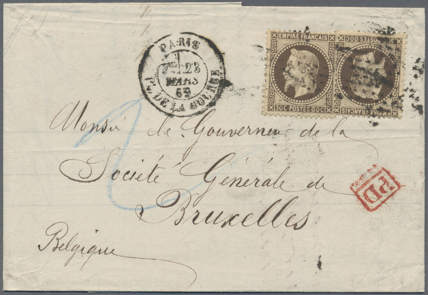 Br Frankreich: 1867/1872, EMPIRE LAURE, lot of apprx. 44 entires, slightly varied condition/some postal