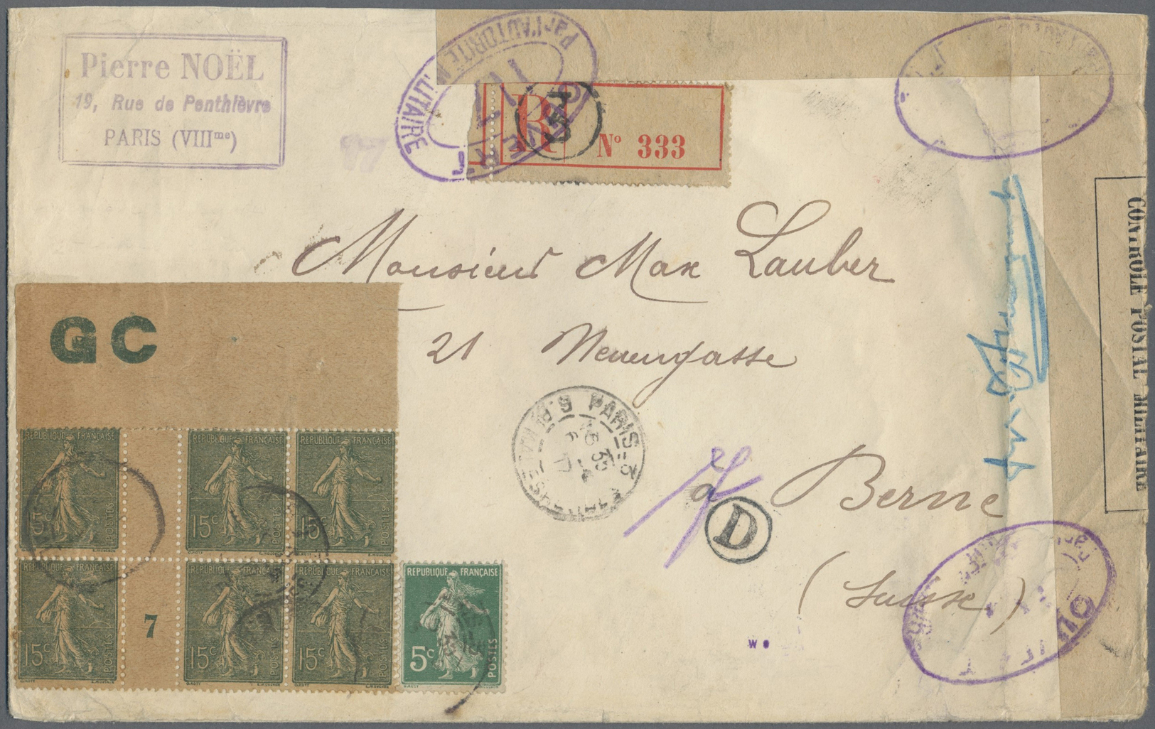 Br/GA/ Frankreich: 1869/1922, lot of apprx. 55 covers, cards and used stationeries, bearing mainly franking