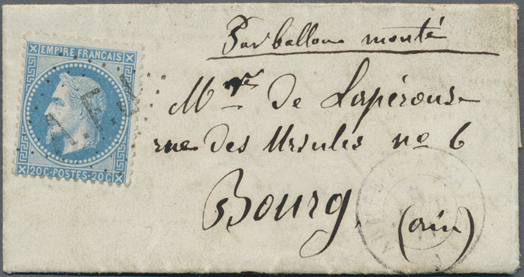 Frankreich: 1870/71: Outstanding collection of the postal history of the Franco-Prussian war of 1870