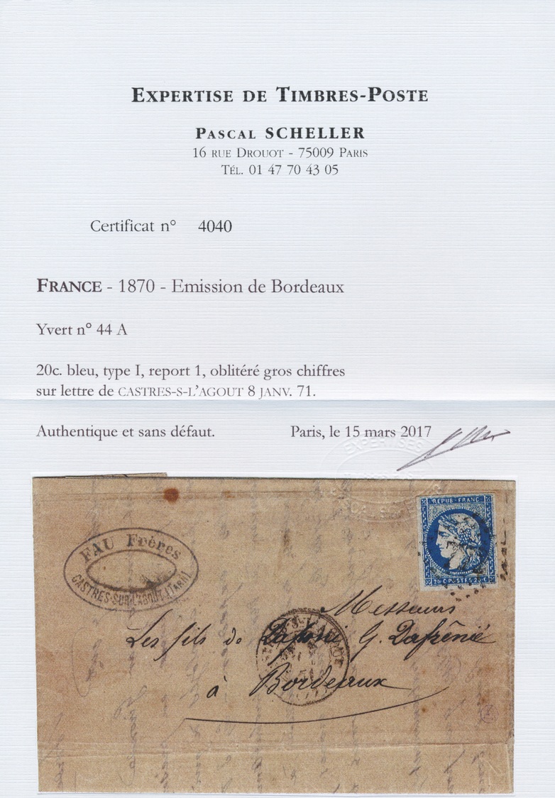 Frankreich: 1870/71: Outstanding collection of the postal history of the Franco-Prussian war of 1870