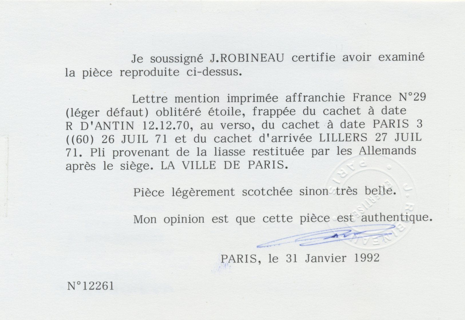 Frankreich: 1870/71: Outstanding collection of the postal history of the Franco-Prussian war of 1870