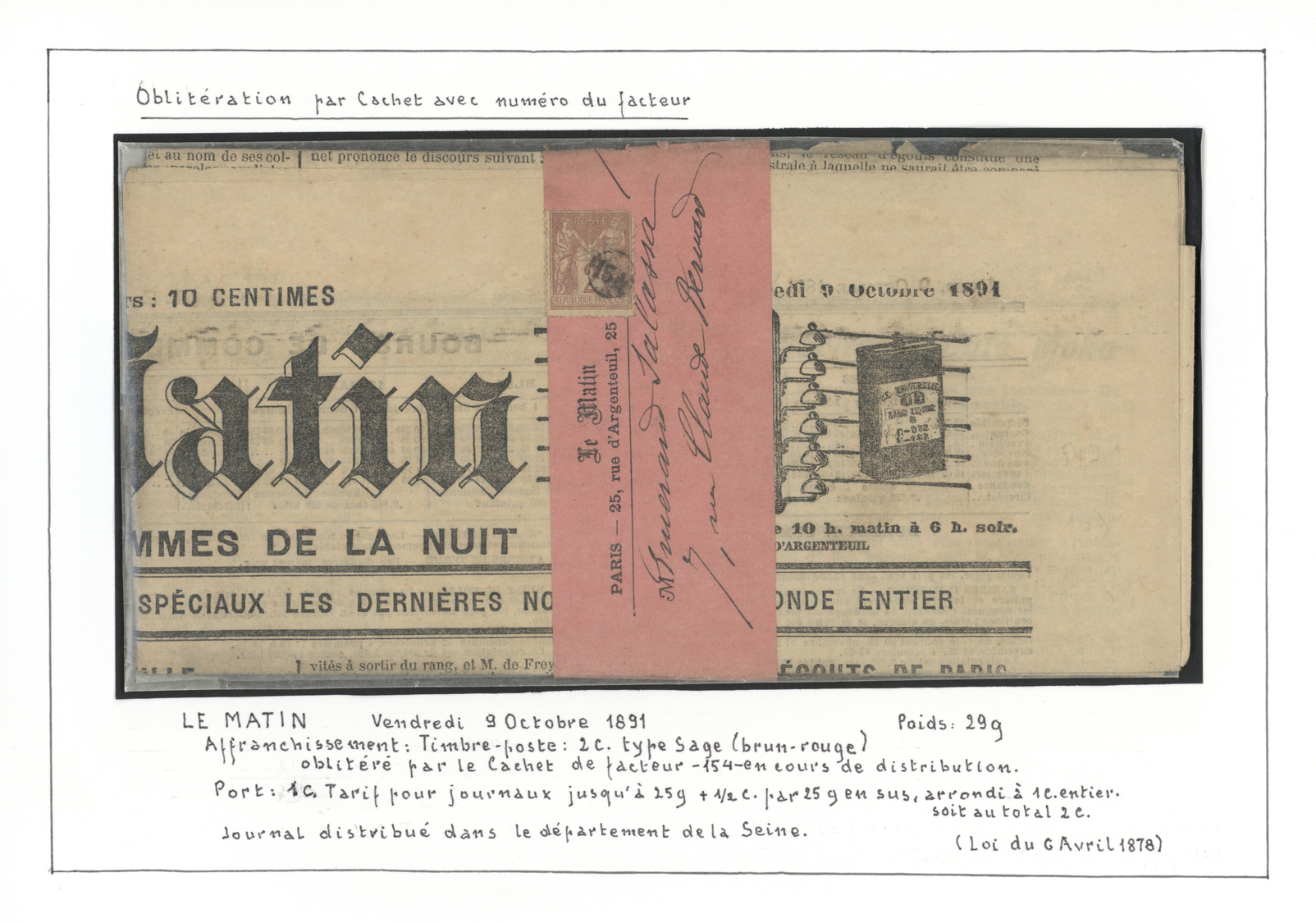 Br Frankreich: 1877/1900, Very Useful Collection Of 24 Newpapers And Wrappers All Franked With Stamps O - Used Stamps