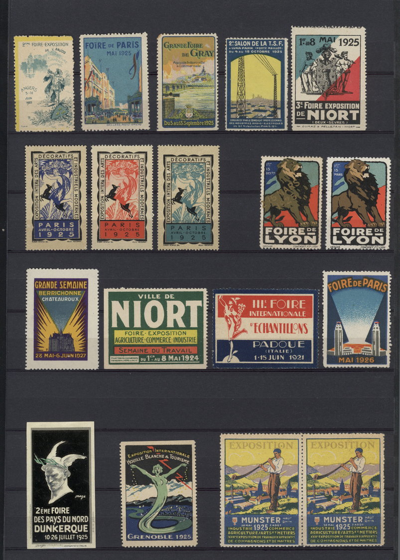 */**/(*) Frankreich: 1897/1960 (ca.), Collection Of Apprx. 700 Vignettes With Main Value In The Pre-war Issue - Oblitérés