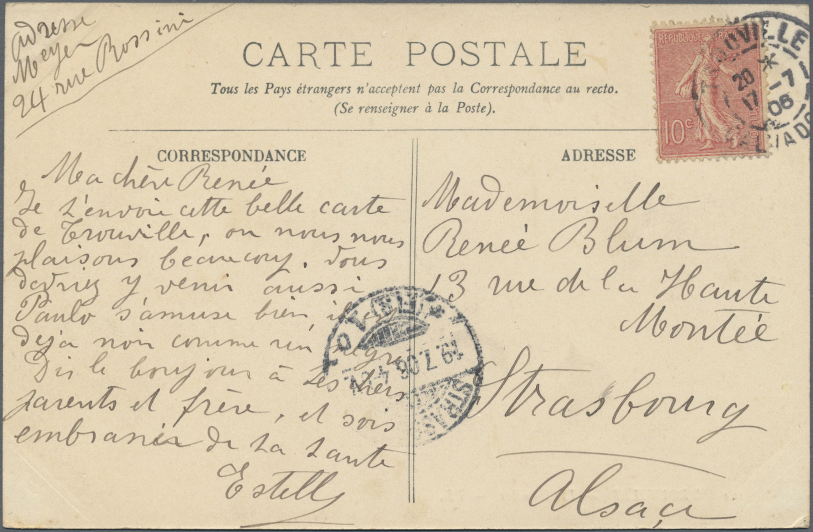 Br Frankreich: 1898/1900 (ca.), über 100 Gelaufene Frankreich Postkarten Mit Einigen "Souvenir De...", - Gebruikt