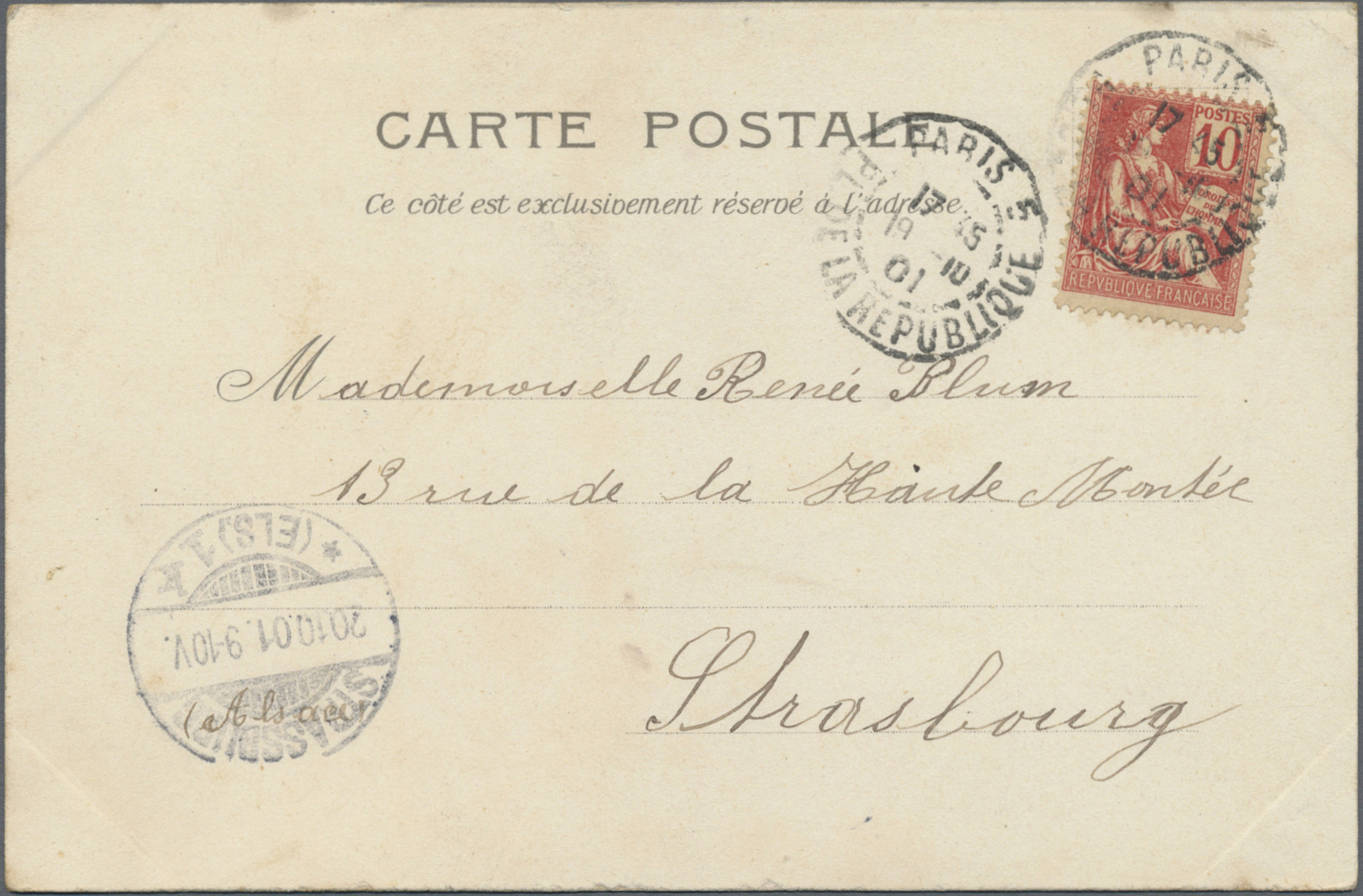 Br Frankreich: 1898/1900 (ca.), über 100 Gelaufene Frankreich Postkarten Mit Einigen "Souvenir De...", - Oblitérés