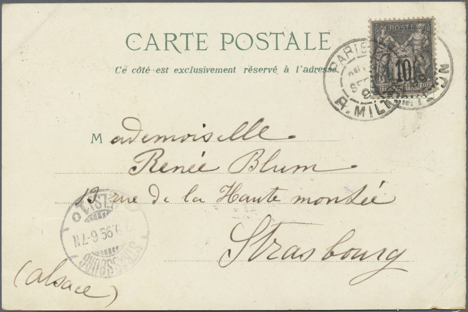 Br Frankreich: 1898/1900 (ca.), über 100 gelaufene Frankreich Postkarten mit einigen "Souvenir de...",