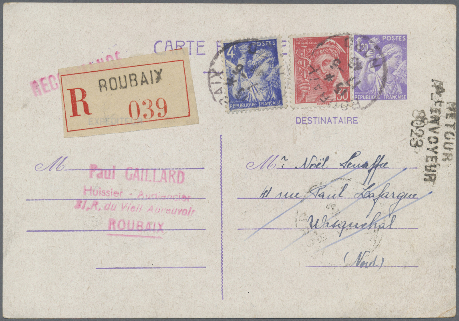 Br Frankreich: 1920/1970, lot of ca. 118 registered letters with many intereseting frankings, special f