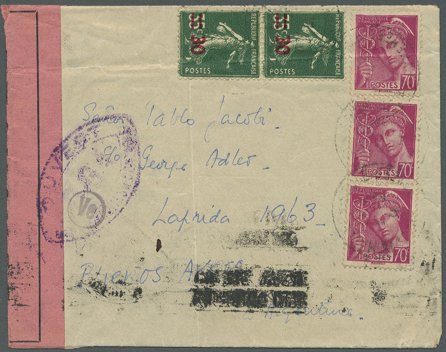 Br/GA Frankreich: 1928/1945: 80 Belege, Vielfach Aus Der Zeit Des 2. Weltkrieges Mit Zensuren, Feldpost, E - Used Stamps