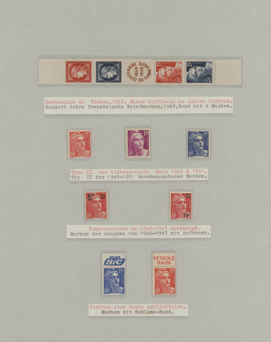 **/GA Frankreich: 1944-1976, Marianne Ausstellungs-Sammlung In 2 Bänden, Dabei Postfrische Ausgaben Mit He - Used Stamps