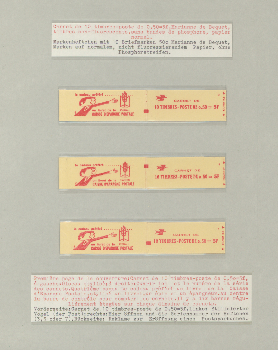 **/GA Frankreich: 1944-1976, Marianne Ausstellungs-Sammlung in 2 Bänden, dabei postfrische Ausgaben mit He