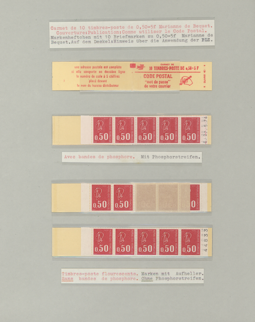 **/GA Frankreich: 1944-1976, Marianne Ausstellungs-Sammlung in 2 Bänden, dabei postfrische Ausgaben mit He