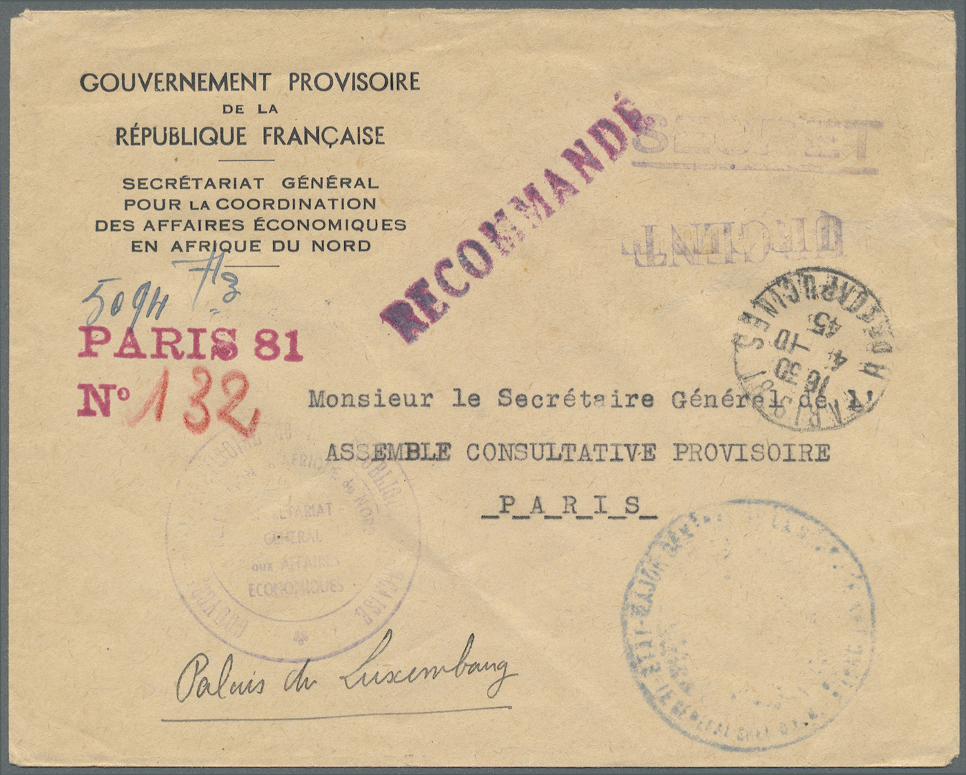 Br Frankreich: 1945/1982: 80 überwiegend Interessante Belege Mit Luftpost, Bessere FDC, Einschreiben Et - Usati