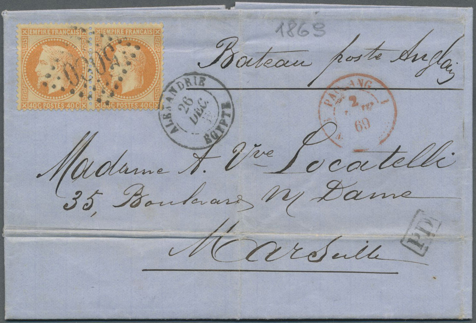 Br/GA/Brfst/ Französische Post in der Levante: 1738/1925 ca., mehr als 80 Briefe, Ansichtskarten und einige Brief