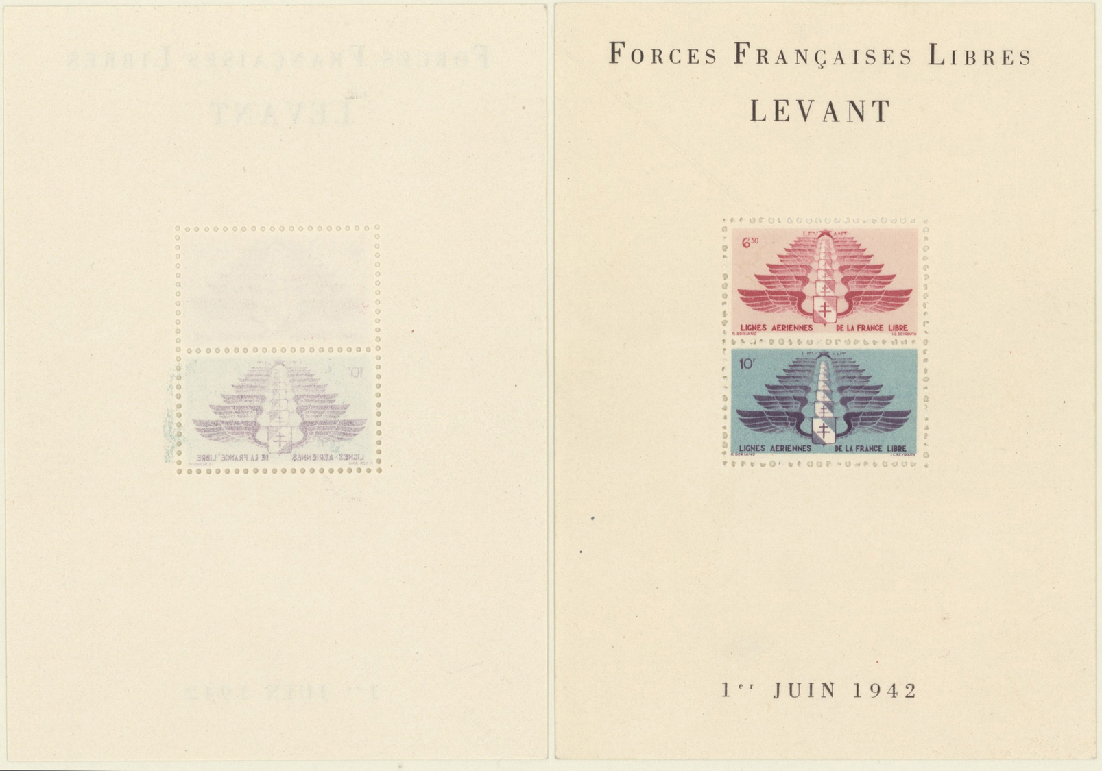 ** Französische Post In Der Levante: 1925-45, Collection With Syria T.E.O. Overprinted Gutter Blocks, F - Andere & Zonder Classificatie