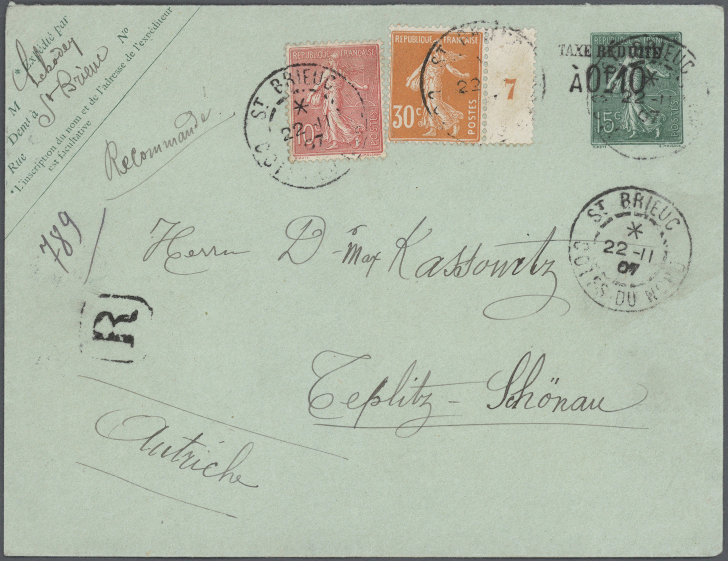 GA Frankreich - Ganzsachen: 1875/1910 (ca.), Sammlung Von Etwa 140 Alten Ganzsachen Bzw. Postkarten-Vor - Other & Unclassified