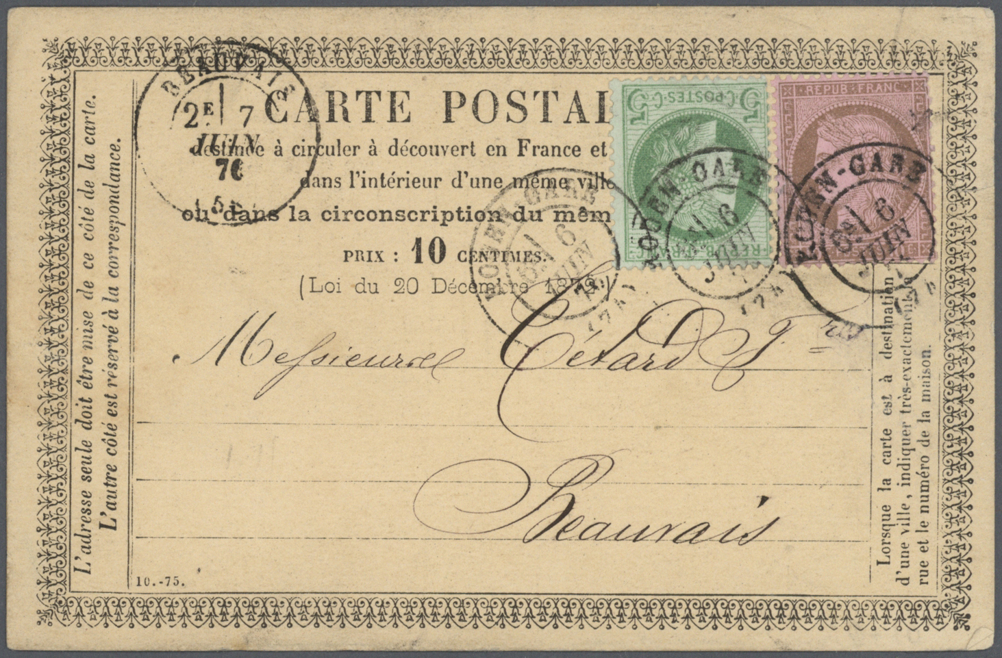 GA Frankreich - Ganzsachen: 1875/1910 (ca.), Sammlung von etwa 140 alten Ganzsachen bzw. Postkarten-Vor