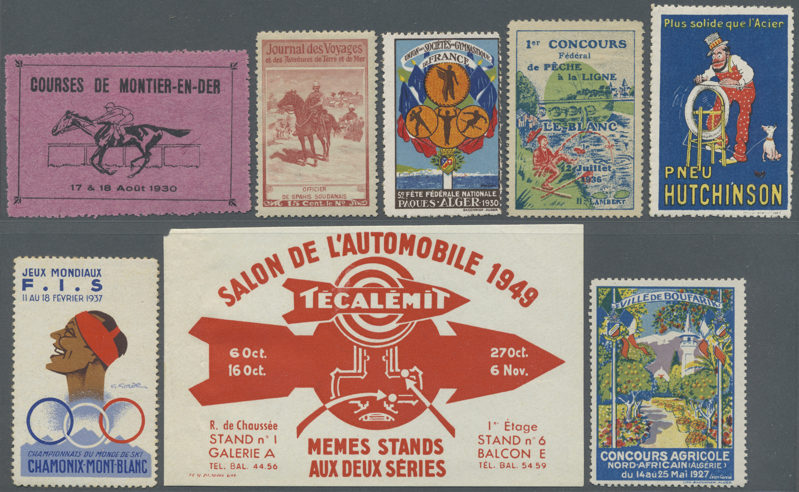 Frankreich - Besonderheiten: 1925/1980, EXHIBITIONS, FAIRS, EVENTS - POSTER-STAMPS, Comprehensive An - Andere & Zonder Classificatie