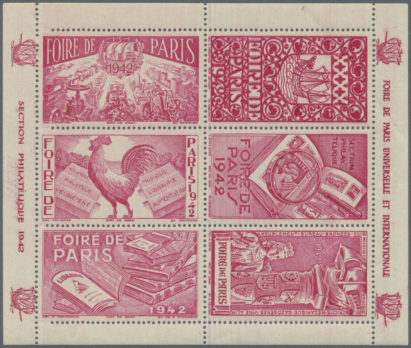 Frankreich - Besonderheiten: 1925/1980, EXHIBITIONS, FAIRS, EVENTS - POSTER-STAMPS, Comprehensive An - Autres & Non Classés