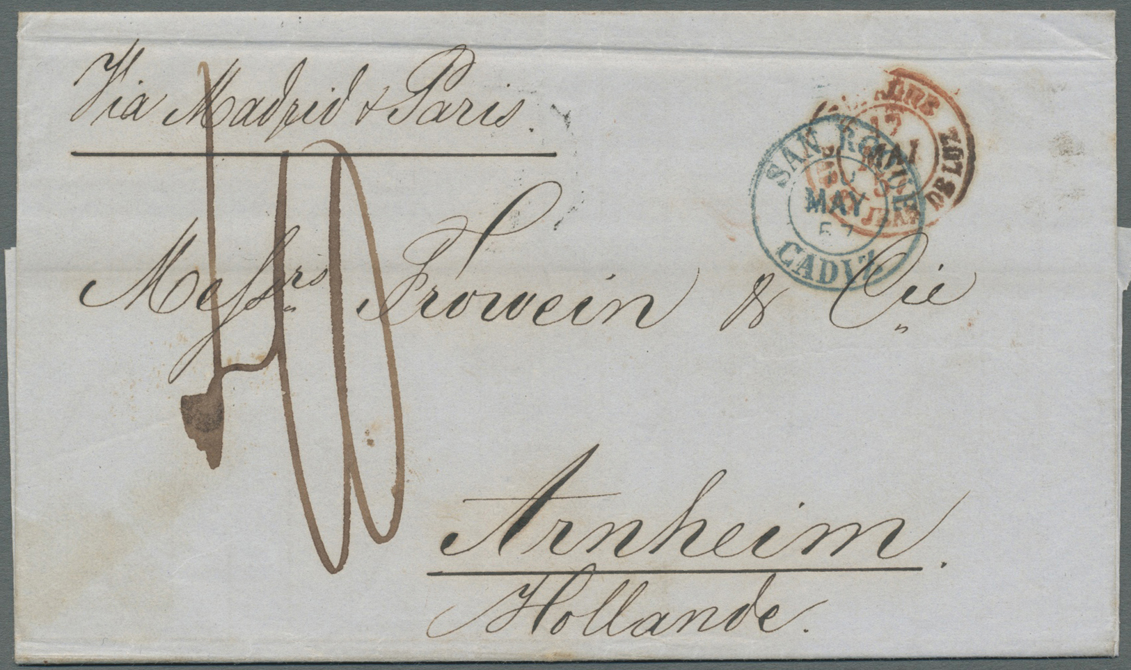 GA/Br Gibraltar: 1824/1980, interesting Lot with 155 items with many good stampless early covers, registra
