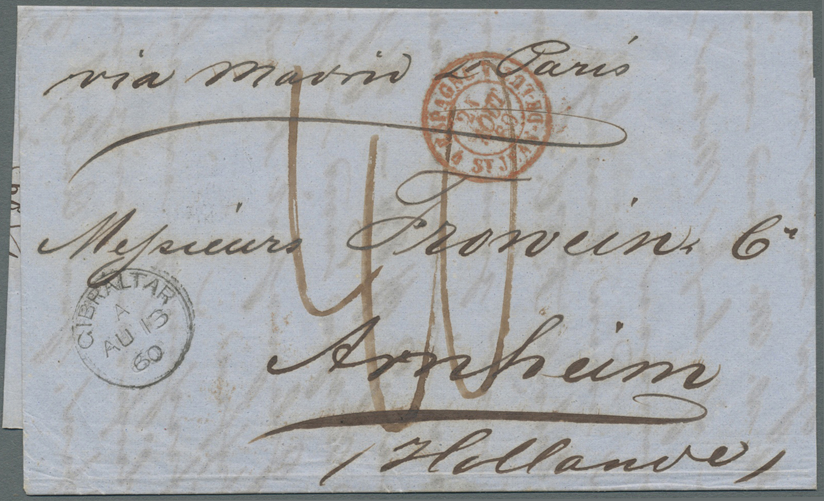 GA/Br Gibraltar: 1824/1980, interesting Lot with 155 items with many good stampless early covers, registra