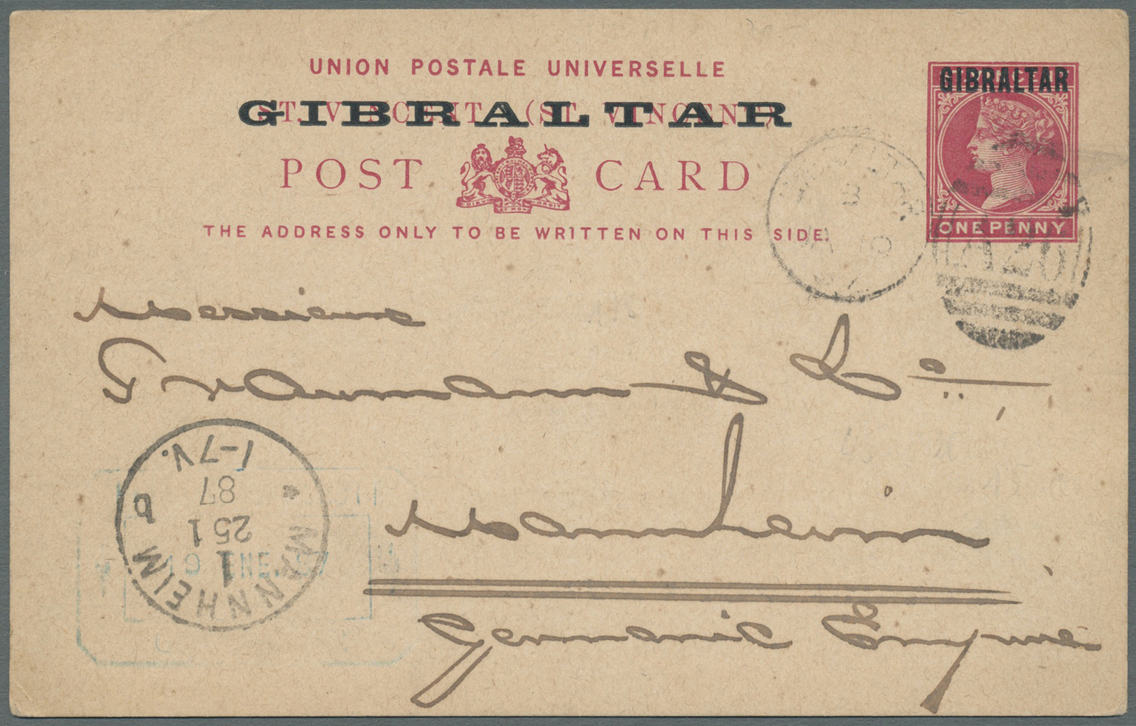 GA/Br Gibraltar: 1824/1980, interesting Lot with 155 items with many good stampless early covers, registra