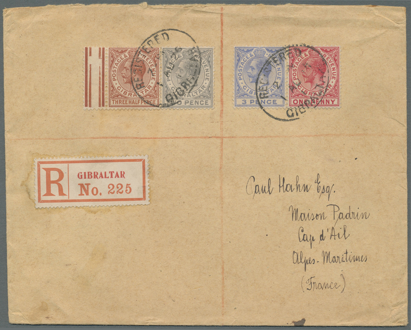 GA/Br Gibraltar: 1824/1980, interesting Lot with 155 items with many good stampless early covers, registra