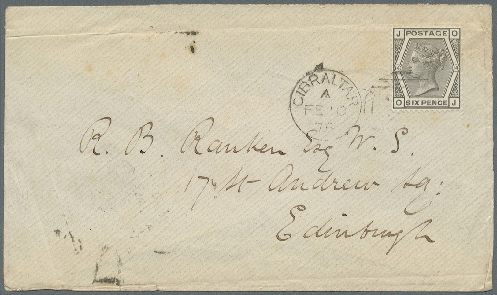Br/GA Gibraltar: 1875/1947, Lot Of Ten Better Covers/used Stationeries (single Lots), Incl. Six Covers GB - Gibilterra