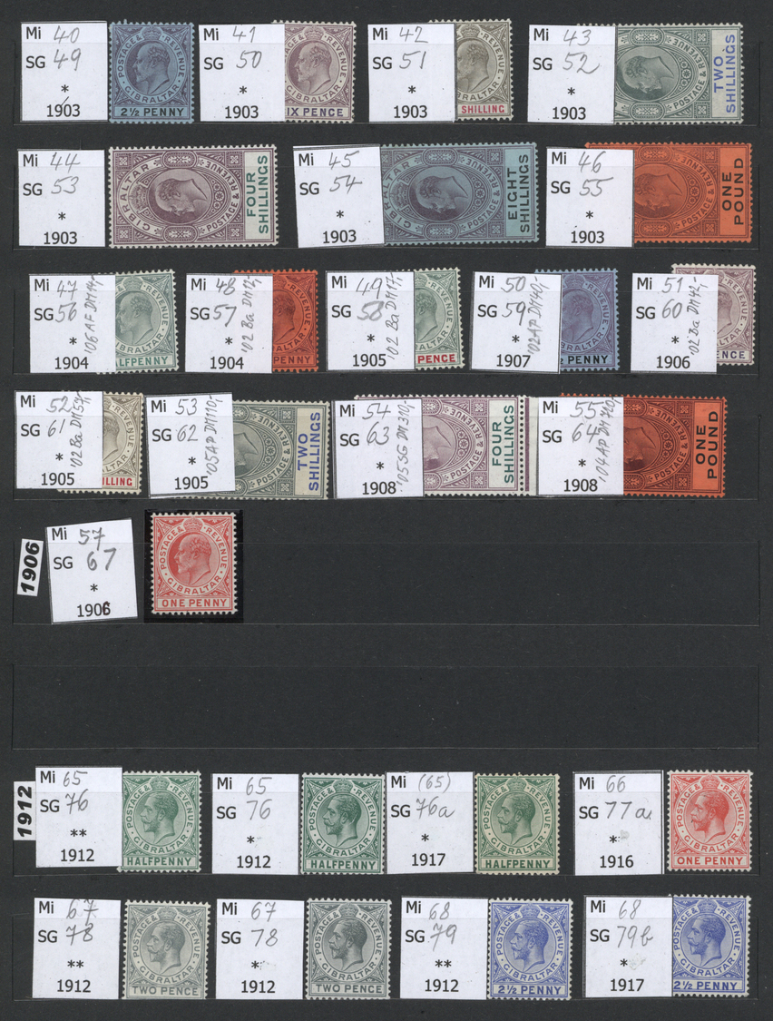 **/* Gibraltar: 1886/2002, Collection In 2 Stockbooks, Mnh And Unused, From The First Issues, With Many G - Gibraltar