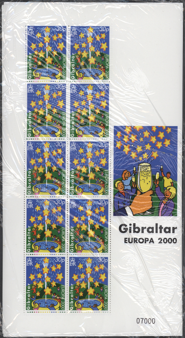 ** Gibraltar: 1994/2000, Gigantic Stock Of The Europa Issues, Always In Complete Little Sheets, Often I - Gibraltar