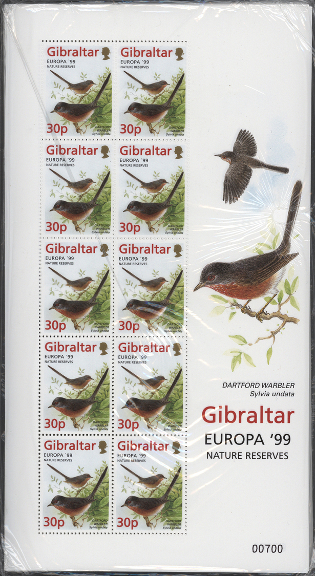 ** Gibraltar: 1994/2000, Gigantic Stock Of The Europa Issues, Always In Complete Little Sheets, Often I - Gibraltar