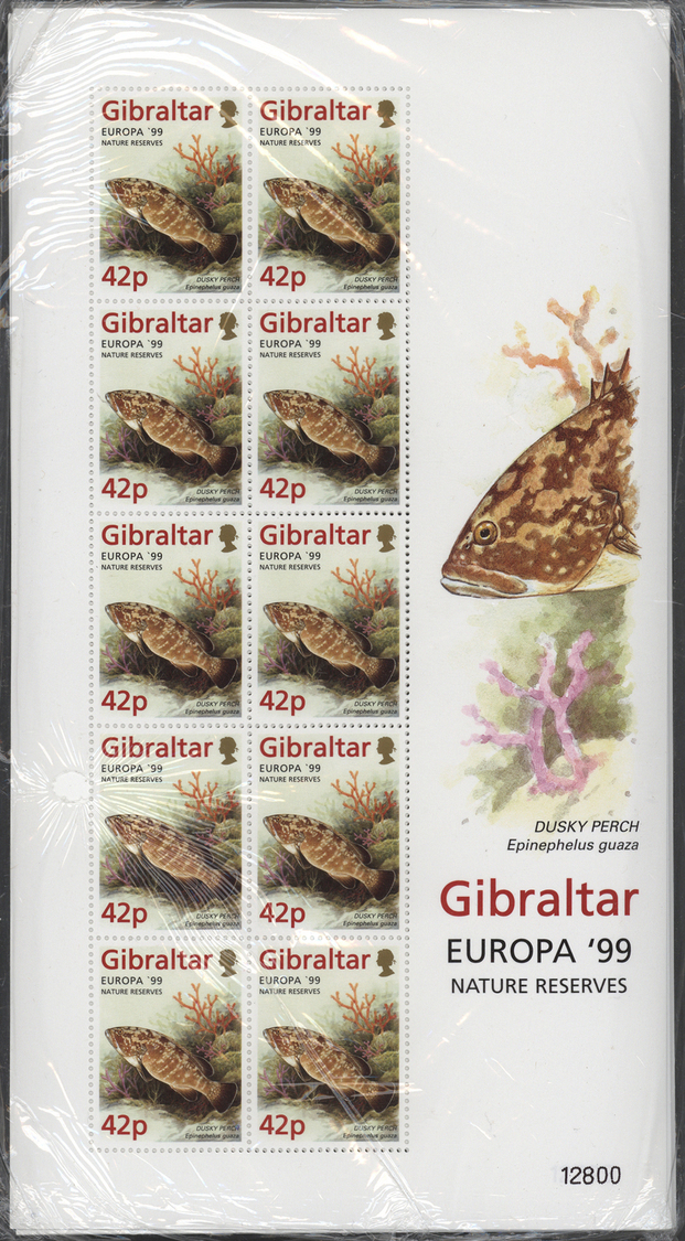 ** Gibraltar: 1994/2000, Gigantic Stock Of The Europa Issues, Always In Complete Little Sheets, Often I - Gibraltar