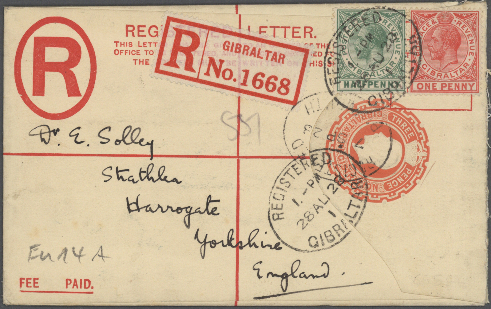 GA Gibraltar - Ganzsachen: 1887/1940, Interesting Lot Of Ca. 64 Postal Stationery Cards And Covers, The - Gibraltar