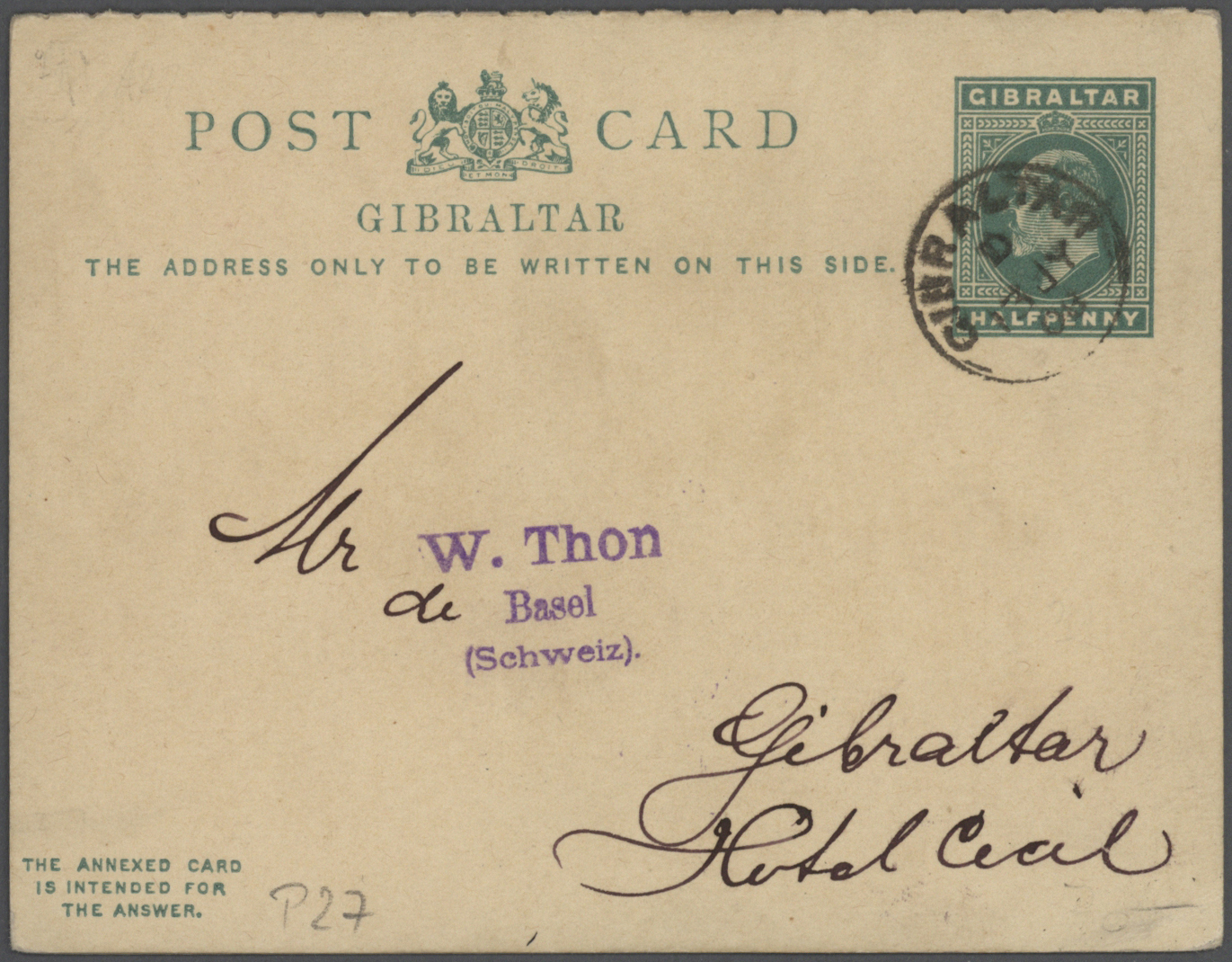 GA Gibraltar - Ganzsachen: 1887/1940, interesting lot of ca. 64 postal stationery cards and covers, the