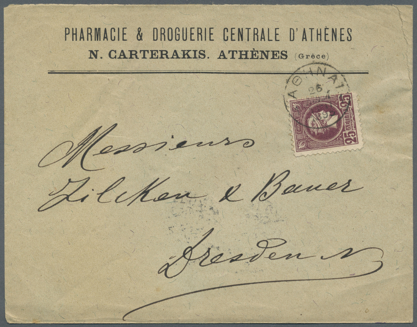 Br Griechenland: 1880/1960 Mehr Als 250 Belege, Darunter Viele Bedarfsbriefe, Einige Paketkarten, Teleg - Storia Postale