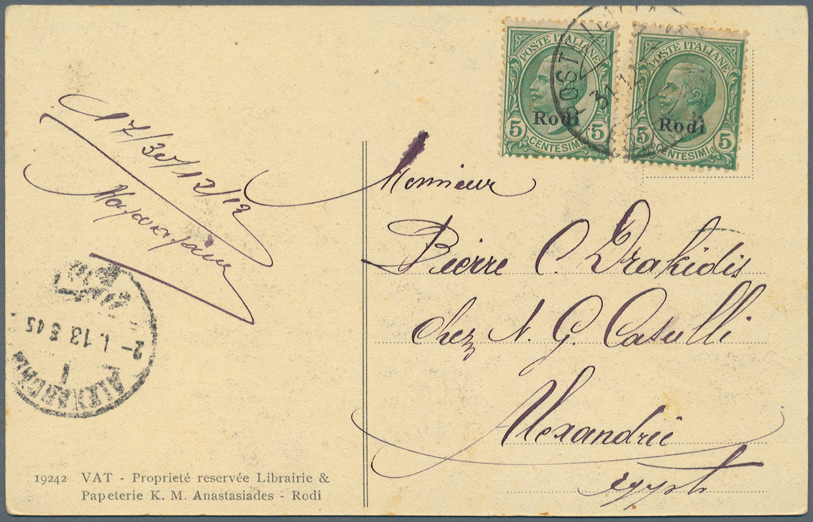 Br/ Griechenland: 1900-1922, 34 covers / cards including good cancellations of italian occupation Dodeca