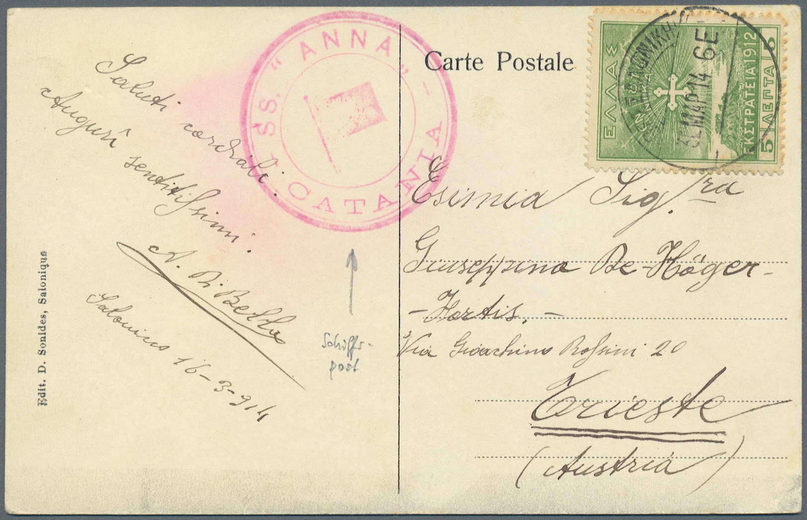 Br/ Griechenland: 1900-1922, 34 covers / cards including good cancellations of italian occupation Dodeca