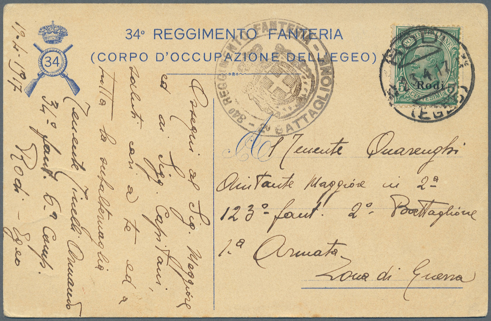 Br/ Griechenland: 1900-1922, 34 covers / cards including good cancellations of italian occupation Dodeca