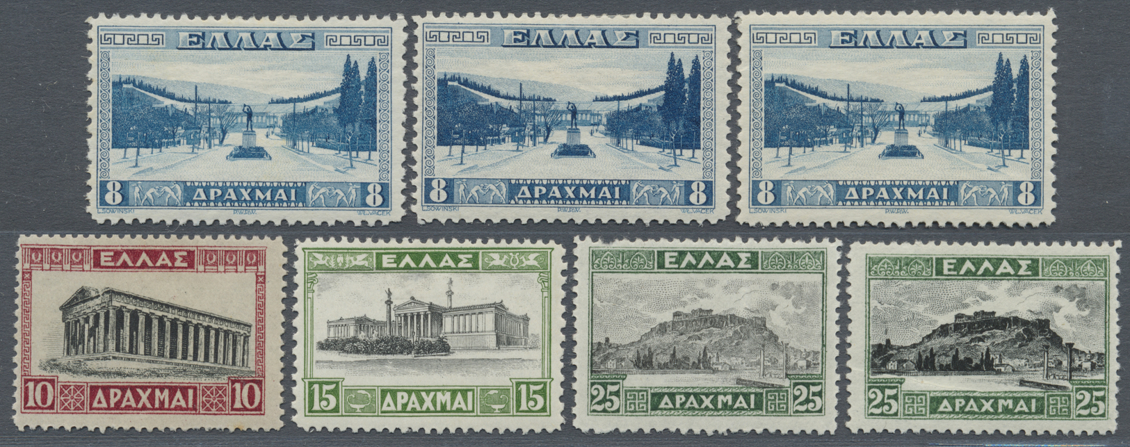 **/*/O Griechenland: 1902/1960 (ca.), Unusual Duplicates On Stockcards And In Glassines With Many Scarce To - Storia Postale